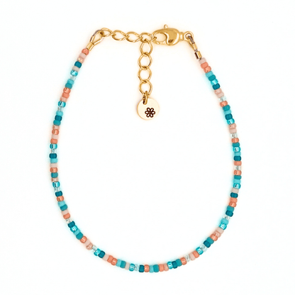Dainty Bracelet - Peach Orchard - Gold Clasp