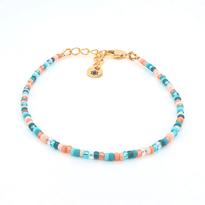 Dainty Bracelet - Peach Orchard - Gold Clasp