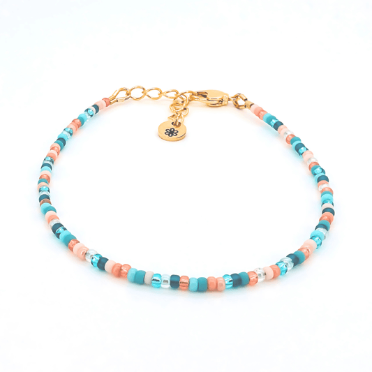 Dainty Bracelet - Peach Orchard - Gold Clasp