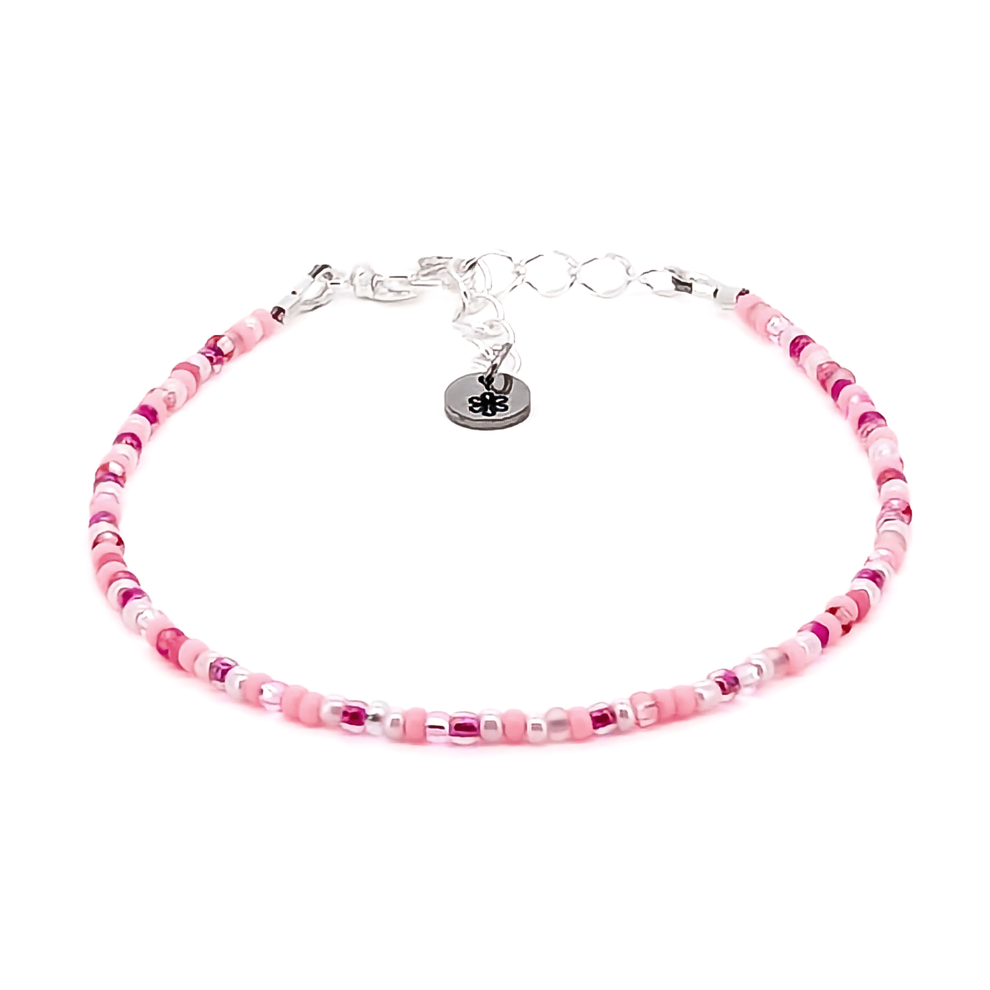 Dainty bracelet · Pink Frosting · Comfortable Fit · 3 Adjustable Sizes