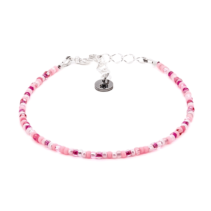 Dainty bracelet · Pink Frosting · Comfortable Fit · 3 Adjustable Sizes