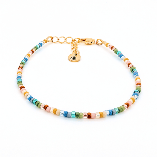 Dainty Bracelet - Plaid Pajamas - Gold Clasp