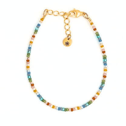 Dainty Bracelet - Plaid Pajamas - Gold Clasp