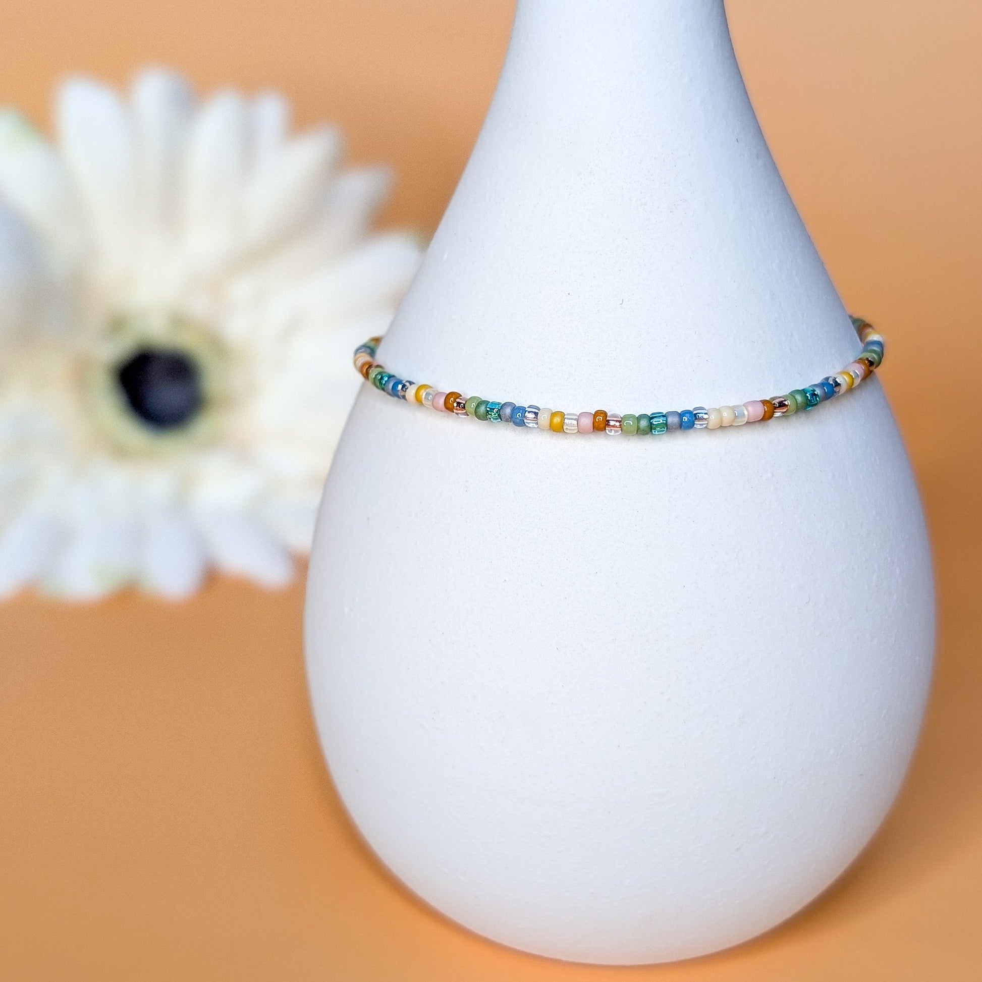 Dainty Bracelet - Plaid Pajamas - Silver Clasp