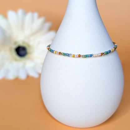 Dainty Bracelet - Plaid Pajamas - Silver Clasp