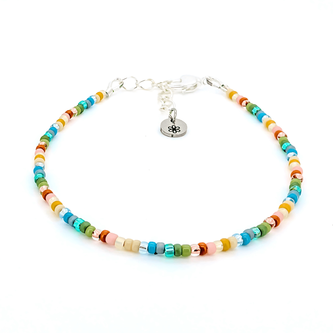 Dainty Bracelet - Plaid Pajamas - Silver Clasp
