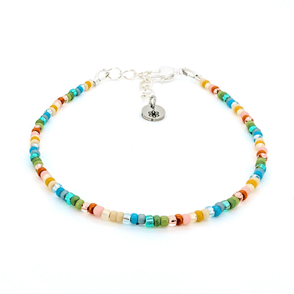 Dainty Bracelet - Plaid Pajamas - Silver Clasp