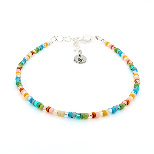 Dainty Bracelet - Plaid Pajamas - Silver Clasp