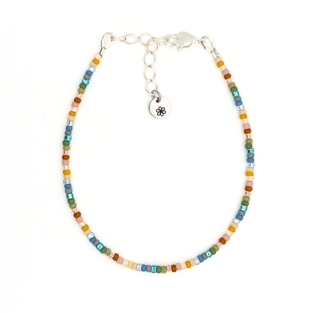 Dainty Bracelet - Plaid Pajamas - Silver Clasp