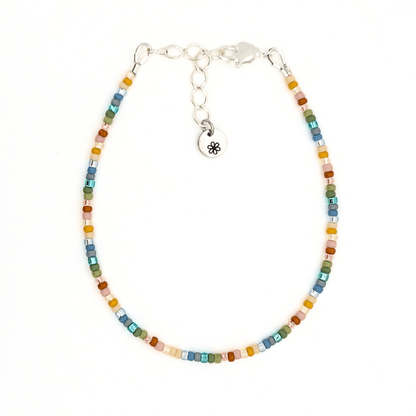 Dainty Bracelet - Plaid Pajamas - Silver Clasp