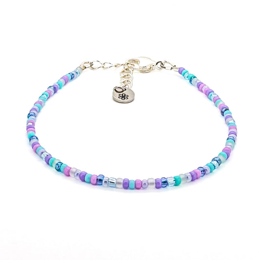Dainty bracelet - Purple and Blue - creations by cherie