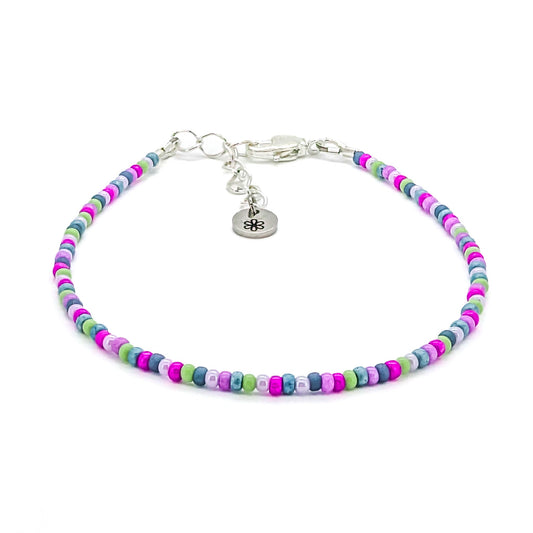 Dainty bracelet - Purple, Blue and Green - creations by cherie