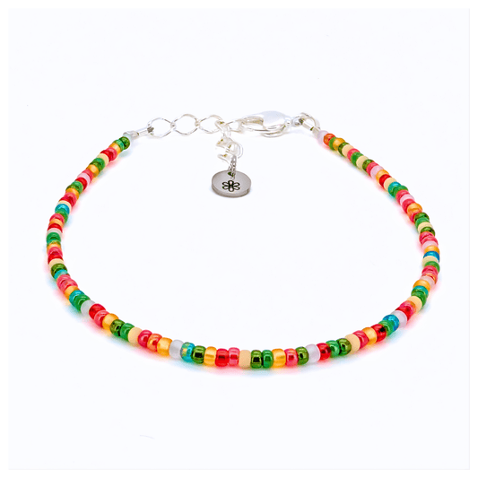 Dainty Bracelet - Retro Christmas - Silver Clasp