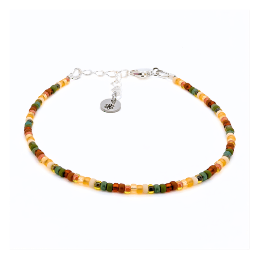 Dainty Bracelet - Spruce - Silver Clasp