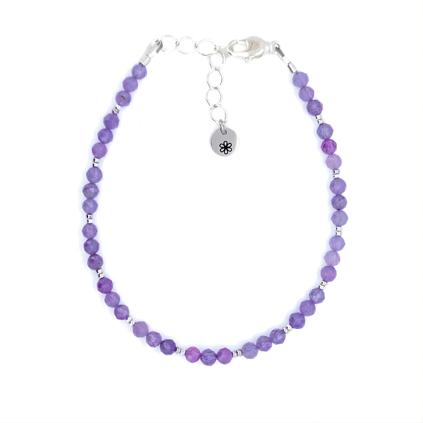 Dainty Gemstone Bracelet - Tanzanite Silver