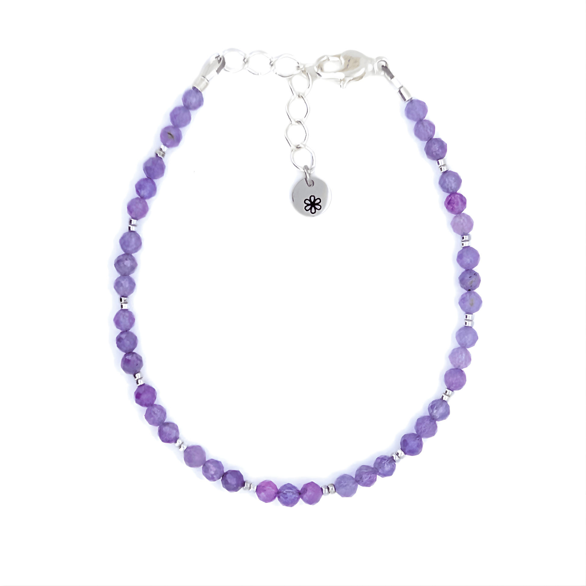 Dainty Gemstone Bracelet - Tanzanite Silver
