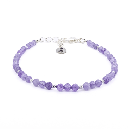 Dainty Gemstone Bracelet - Tanzanite Silver