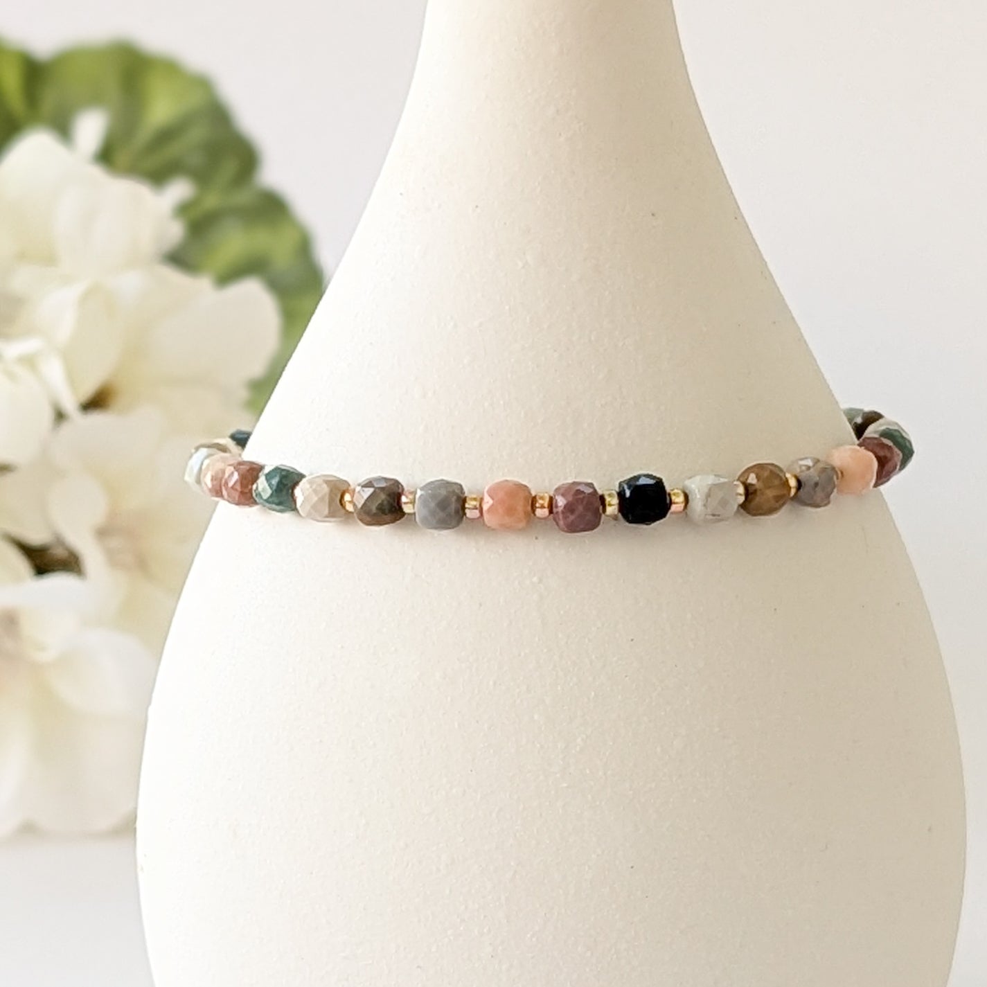 Autumn Inspired Agate Bracelet Gold