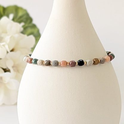 Autumn Inspired Agate Bracelet Gold