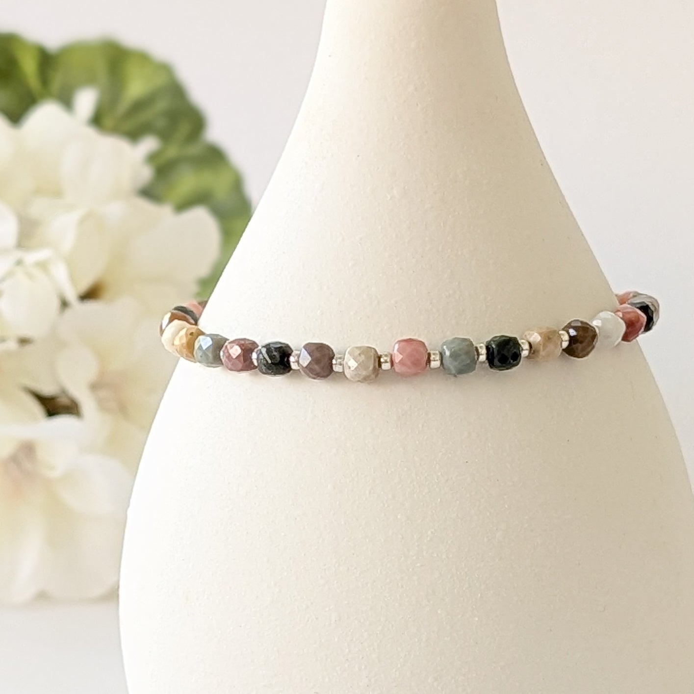 Limited Edition - Autumn Inspired Agate Bracelet Silver - creations by cherie