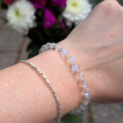 Mermaid Glass Bead Bracelet - Clear