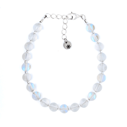 Mermaid Glass Bead Bracelet - Clear