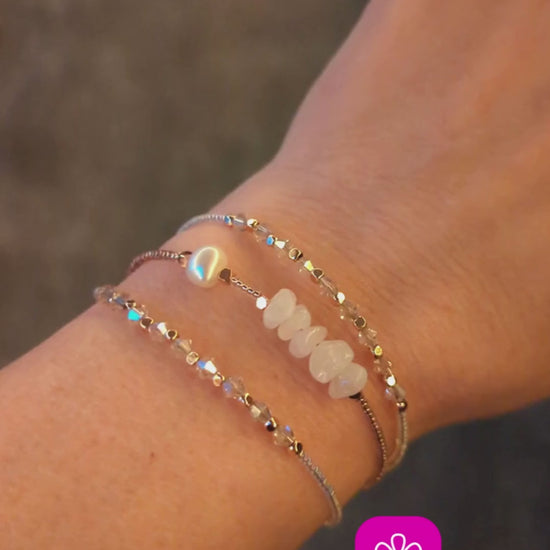 pink bicone double wrap bracelet with rose quartz and fresh water pearl bracelet
