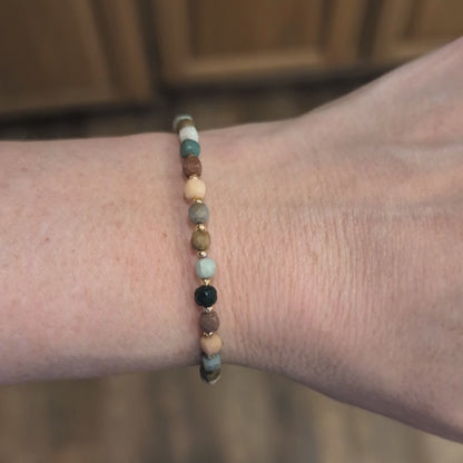 Autumn Inspired Agate Bracelet Gold