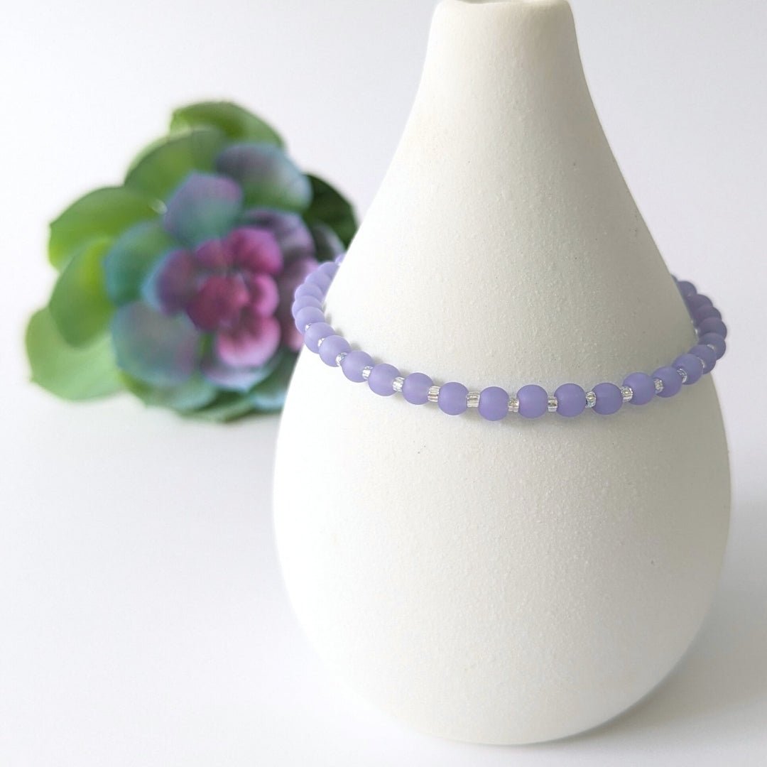 Sea Glass Bracelet - periwinkle - creations by cherie
