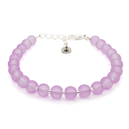 Sea Glass Bracelet - purple