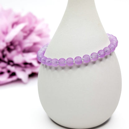 Sea Glass Bracelet - purple