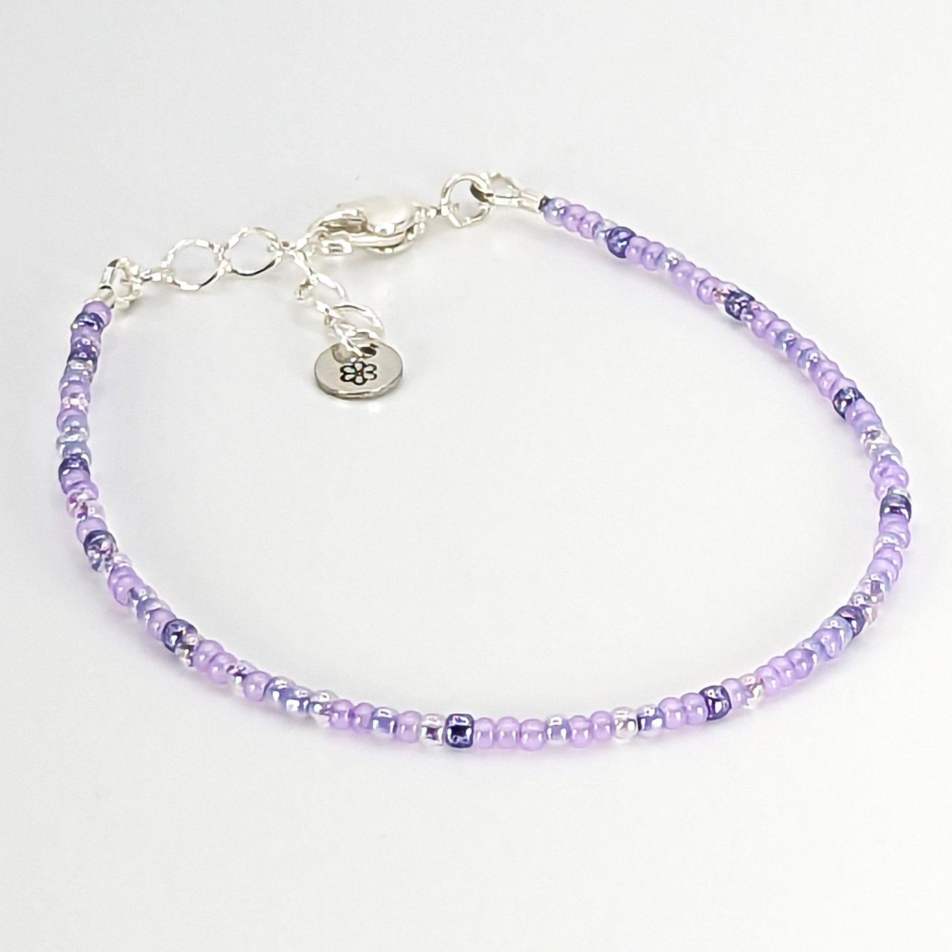 Dainty bracelet - Pale Purple seed bead bracelet - creations by cherie