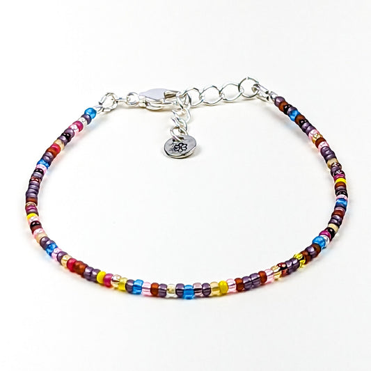 Dainty bracelet - Pink, Blue, Yellow and Red - creations by cherie